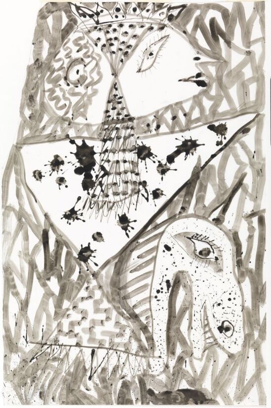 Figur med krone og dyr