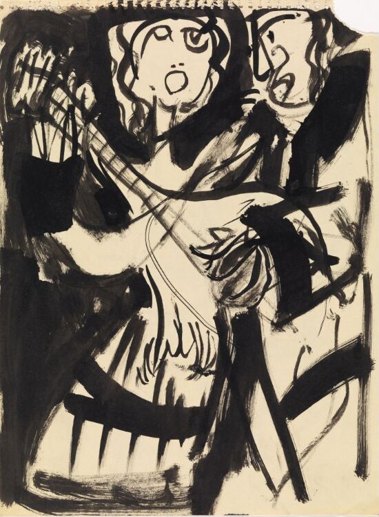 Sangerinne og luttspiller