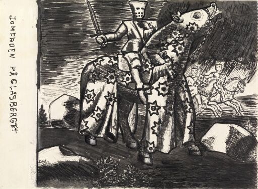 Illustrasjon til "Jomfruen på Glasberget", P. Chr. Asbjörnsen og J. Moe, Samlede eventyr, 1936
