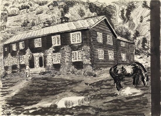 Illustrasjon til "Store-Per og Vesle-Per", P. Chr. Asbjörnsen og J. Moe, Samlede eventyr, 1936