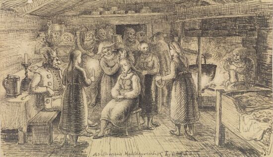 Kong Håken var brudgom, og brura var pynta