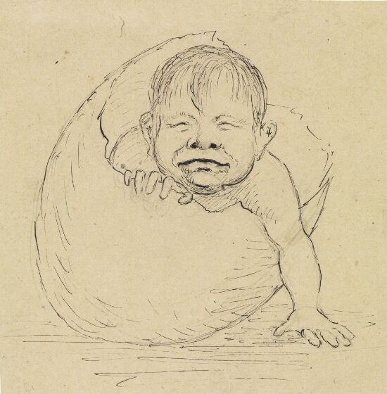 Fælslig stygg var han, med stort hode og liten skrott