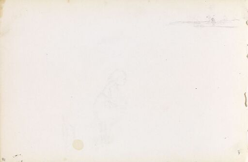 Riss av jente; landskapsriss