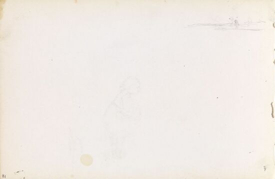 Riss av jente; landskapsriss