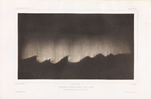 Nordlys nord for Bossekop, 11. januar 1838, kl. 20.20