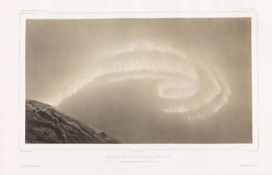 Nordlys sør for Bossekop, 6. januar 1839, kl. 18.04