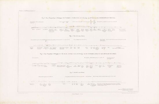 Coupe orographique et géologique de la Scandinavie