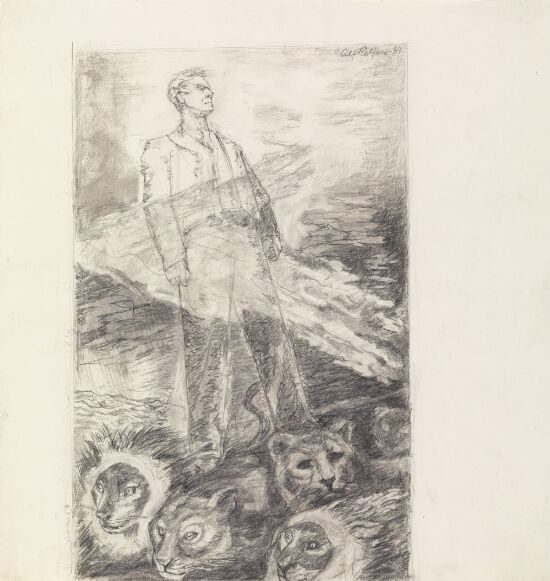 Illustrasjon til "Det blå båndet", P. Chr. Asbjörnsen og J. Moe, Samlede eventyr, 1936