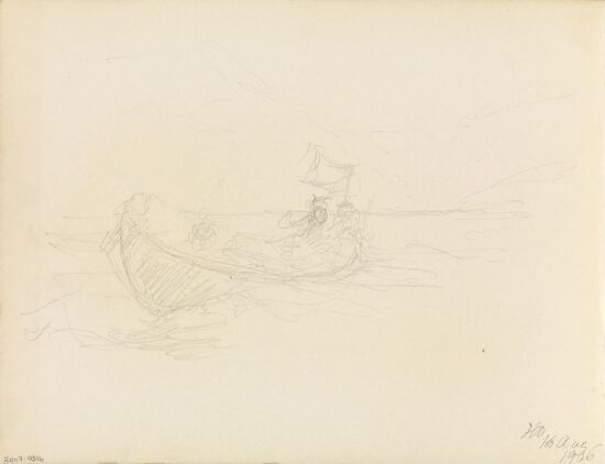 Studie av mennesker i båt