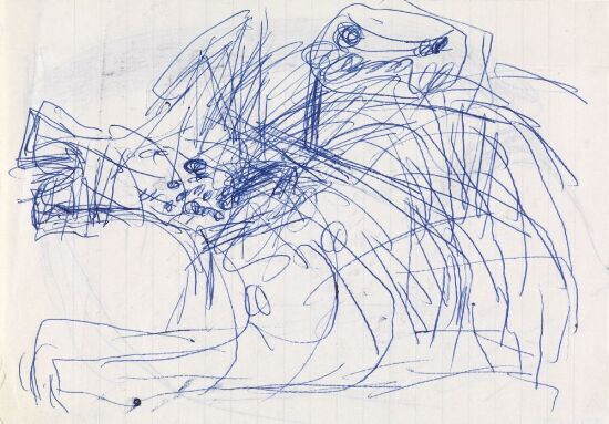 Fantasifigur ridende på fantasidyr