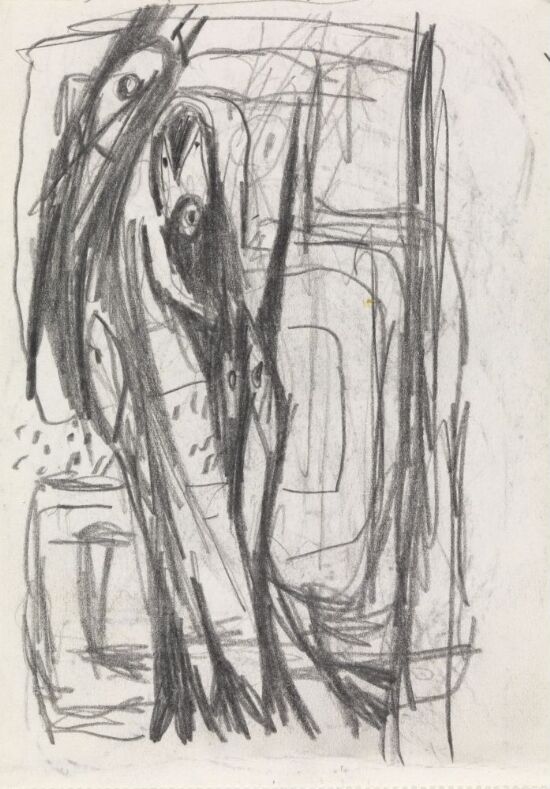 Komposisjonsutkast med to figurer