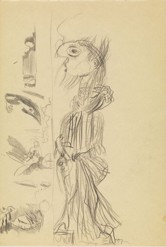 Stående kvinne; figurer