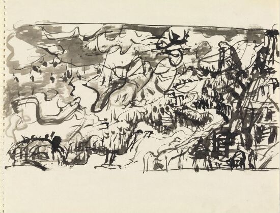 Fjellandskap med gård