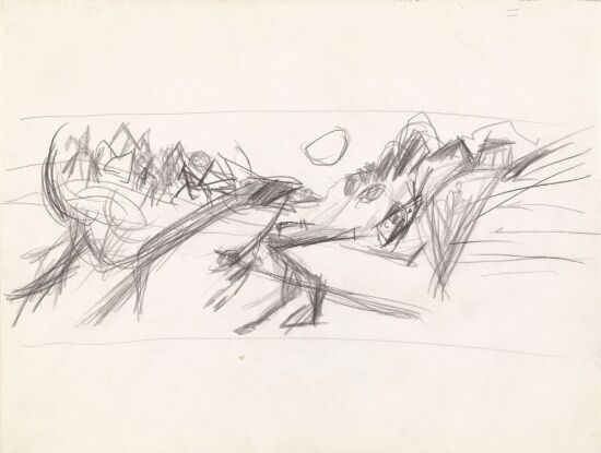 Fjellandskap med figurer