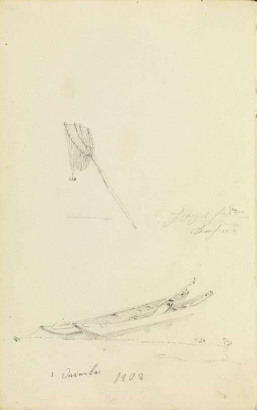 Käscher und Kähne an der Elbe