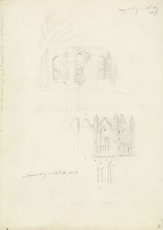 La Chapelle de Wrangelsburg près de Greifswald et le chevet de la chapelle Sainte-Catherine de l'église Notre-Dame de Neubrandenburg