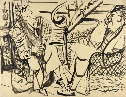Interiør med figurer, Ragnhildrud