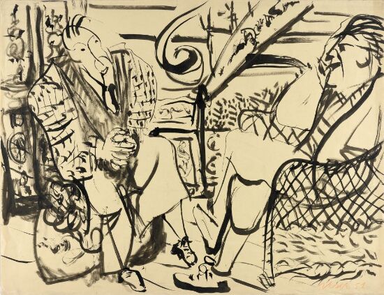 Interiør med figurer, Ragnhildrud