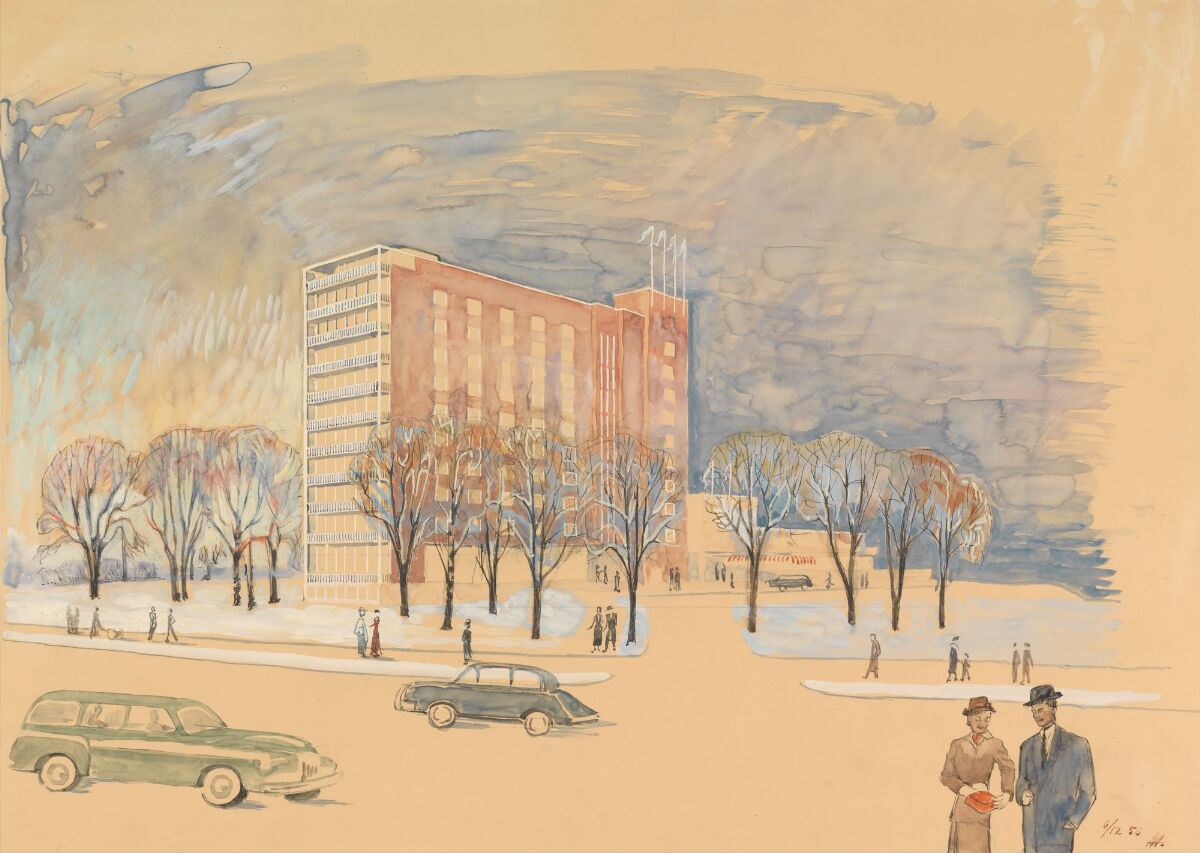 Arnstein Arneberg, Hvalfangstens hus. Eksteriørperspektiv