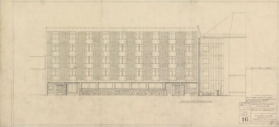 Hybelhus for stortingsmenn, fasadeoppriss