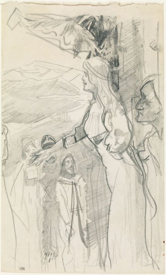 Variant av illustrasjon til "Harald Hårfagres saga" i Snorre Sturlason, Kongesagaer