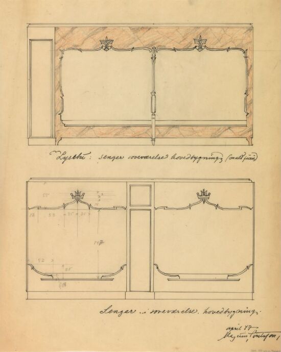 Lysebu, oppriss av senger