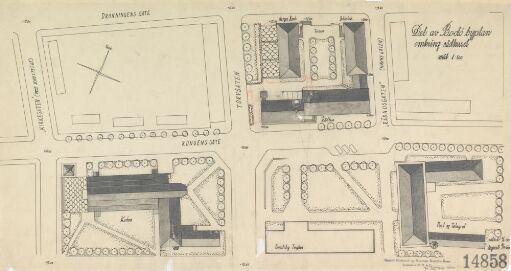 Del av Bodø byplan med kirke og rådhus