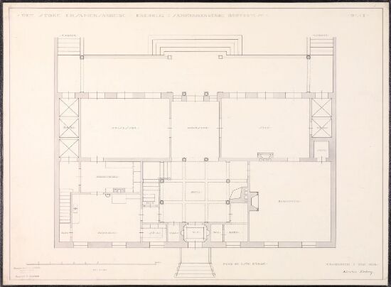 Utkast til enebolig i sammenhengende bebyggelse, plantegning