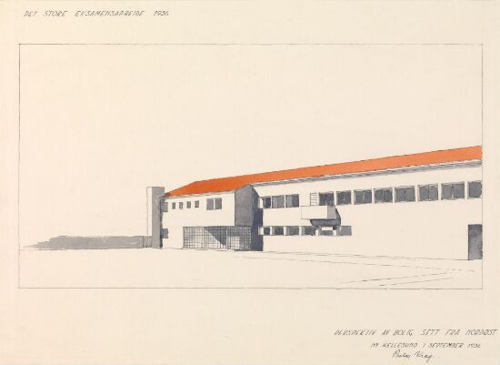 Utkast til privatbolig for malerisamling for en skibsreder og kontorbygning for hans bedrift