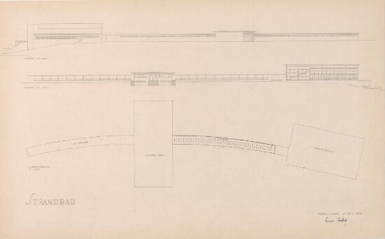 Utkast til strandbad med restaurantanlegg, skjema