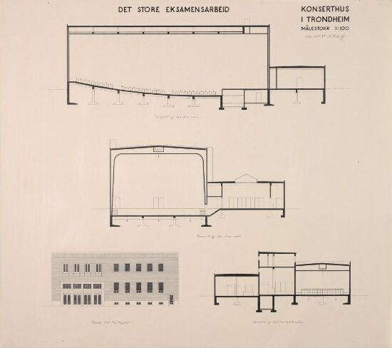 Utkast til et konserthus, skjema