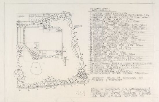 Hage- og planteplan for hus i Gørvelalleen