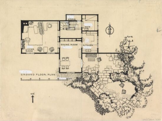 Hus for Bjelke, plan av 1. etasje