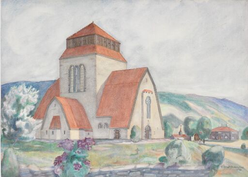 Landskirke med prestegård