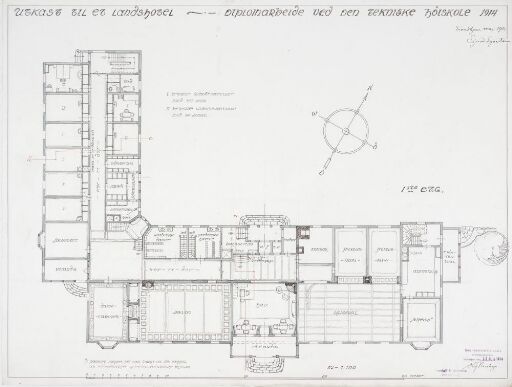 Utkast til et landshotell, grunnplan