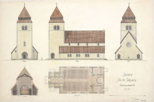 Landskirke med 500 sittepladse