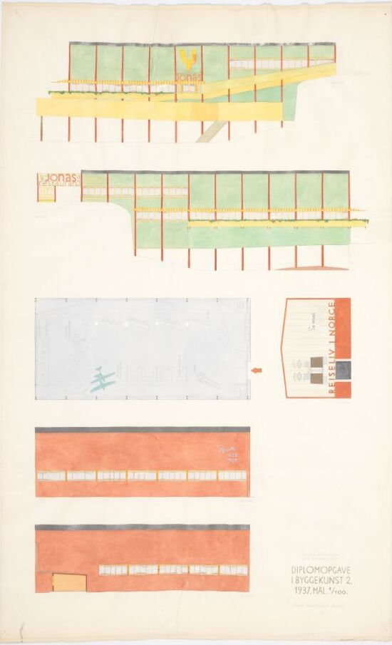 Utkast til utstillingsanlegg tilknyttet Munkholmen, skjema