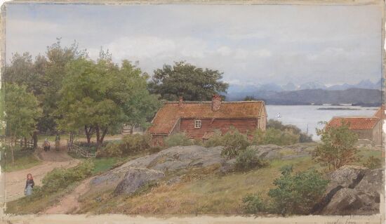 Landskap med bondegård ved Molde