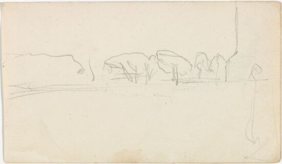 Parklandskap med figurer