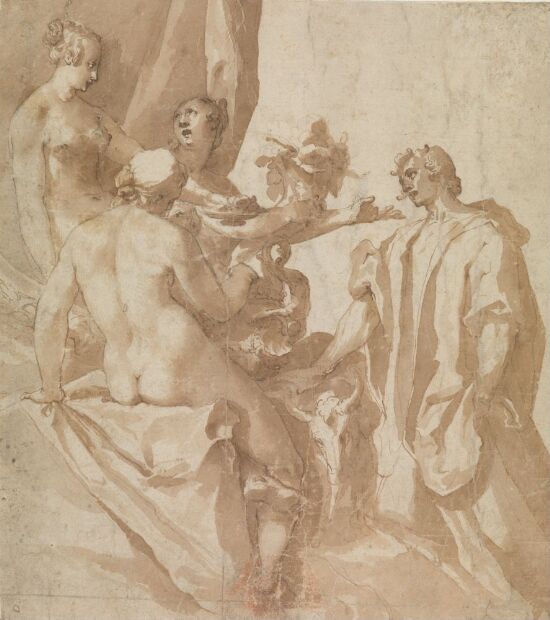 Ung mann som ofrer til Flora