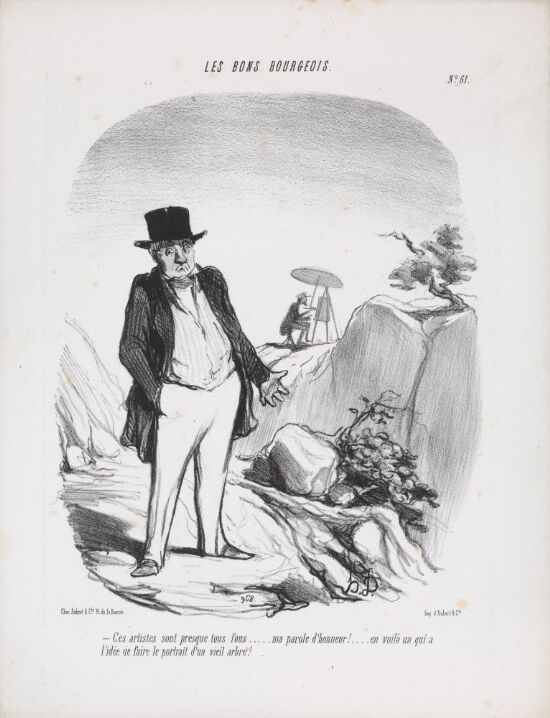 - Most of these artists are crazy... my word of honour!... This one over there even had the absurd idea to portray an old tree!