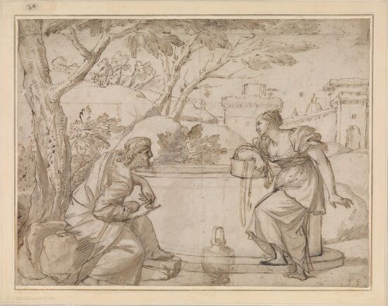 Christ and the woman of Samaria