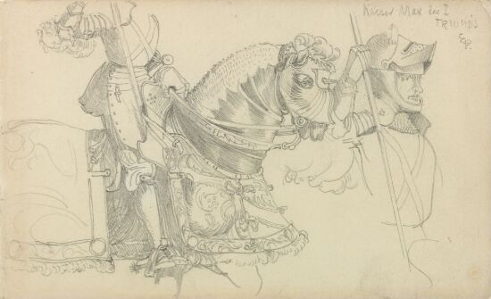 Fanebærer i rustning. Etter H. Burgkmair