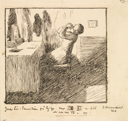 Illustrasjon til Jonas Lie "Familien på Gilje", København 1903 [-1904]