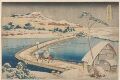 Old View of the Pontoon Bridge at Sano in Kôzuke Province
