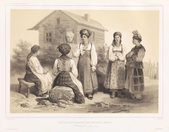 Bøndenes klesdrakter i området rundt Moskva