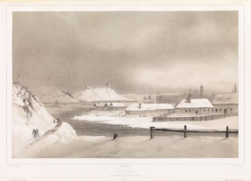 Vilnius, utsikt fra den grønne broen, 20. februar 1840