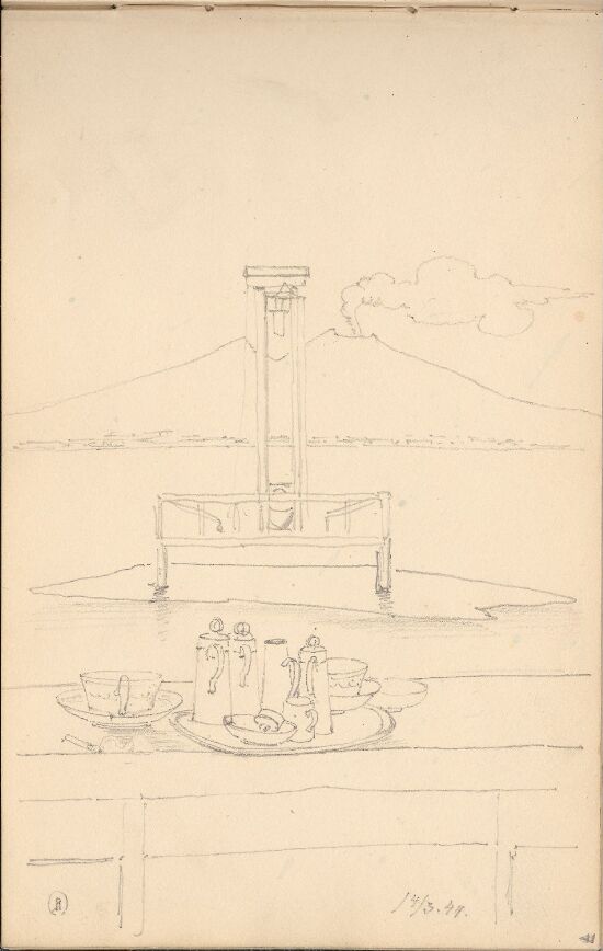 Utsikt fra veranda mot Vesuv