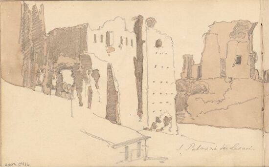 Italiensk villahage med utsikt