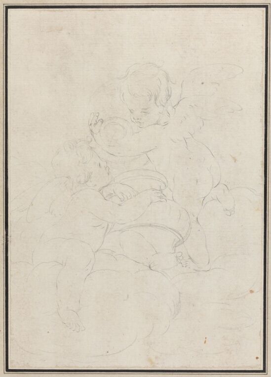 Lekende putti på skyer